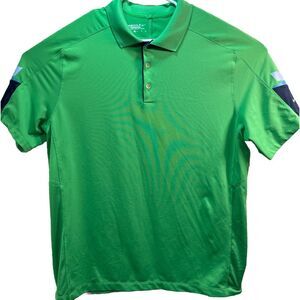 Nike Golf Shirt Tour Performance Dri Fit Mens Green Short Sleeve Polo XL, Preppy